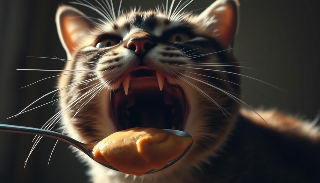 Cat Choking Hazards with Peanut Butter Cat Choking Hazards with Peanut Butter