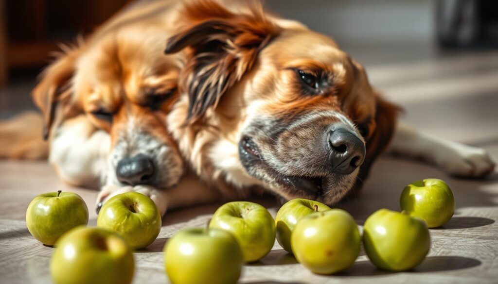 Dog health warning signs after eating green apples Dog health warning signs after eating green apples
