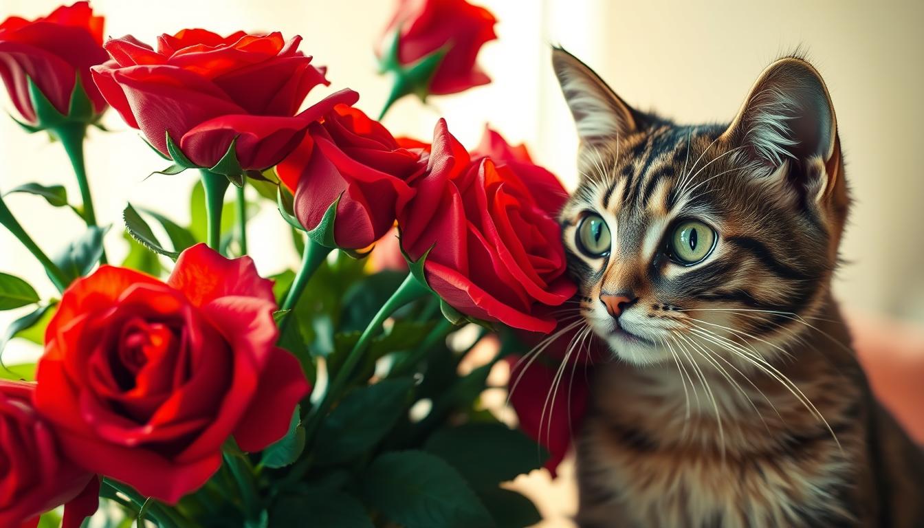 are roses toxic to cats