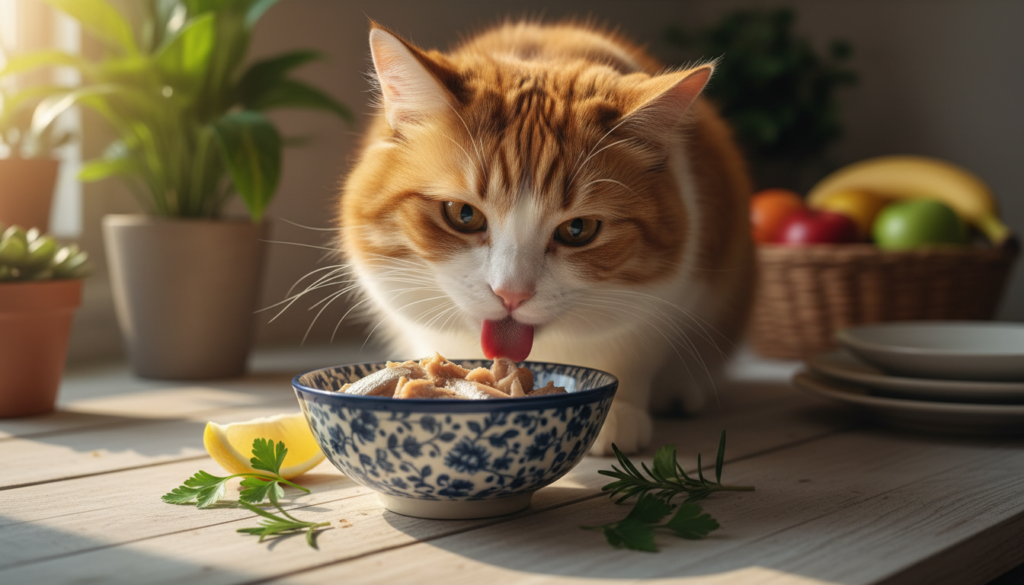 Cat eating sardines portion size guidelines