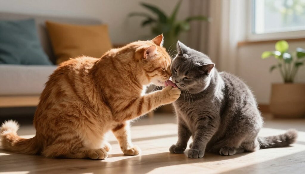feline grooming habits and dominance behavior
