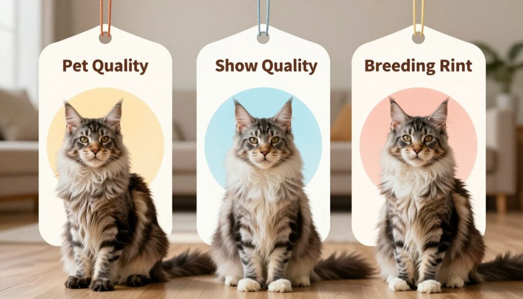 Maine Coon price categories pet quality show quality breeding rights Maine Coon price categories pet quality show quality breeding rights