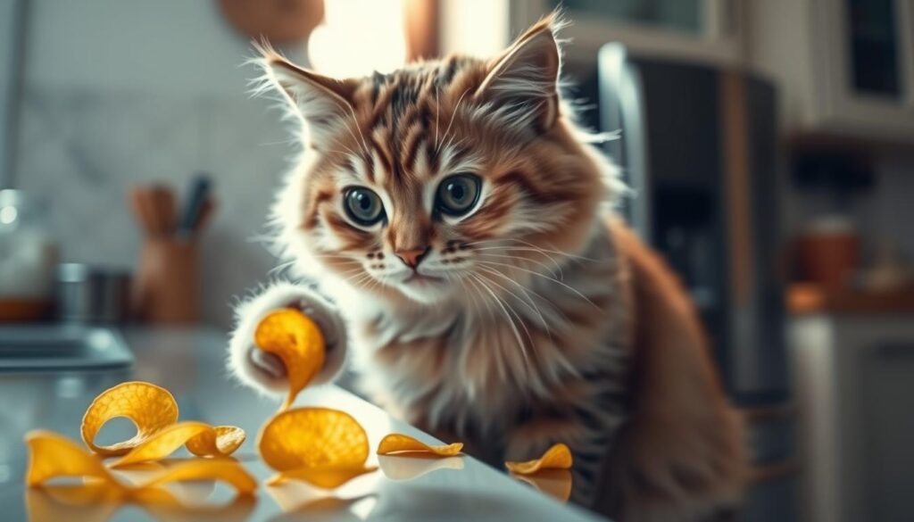 cat eating potato chip dangers choking risk cat eating potato chip dangers choking risk