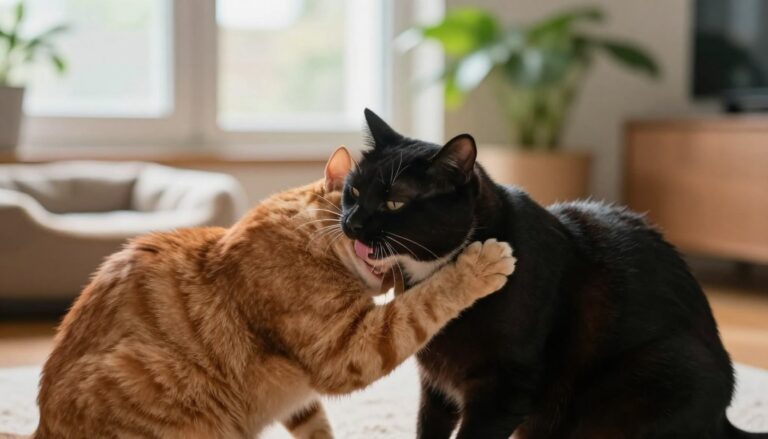 cats licking each other
