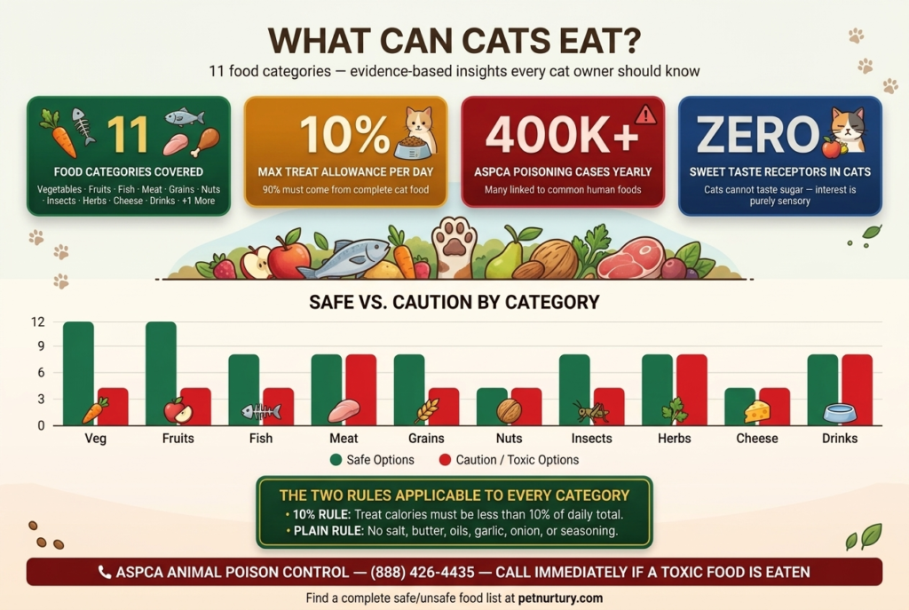 What can cats eat statistics 
