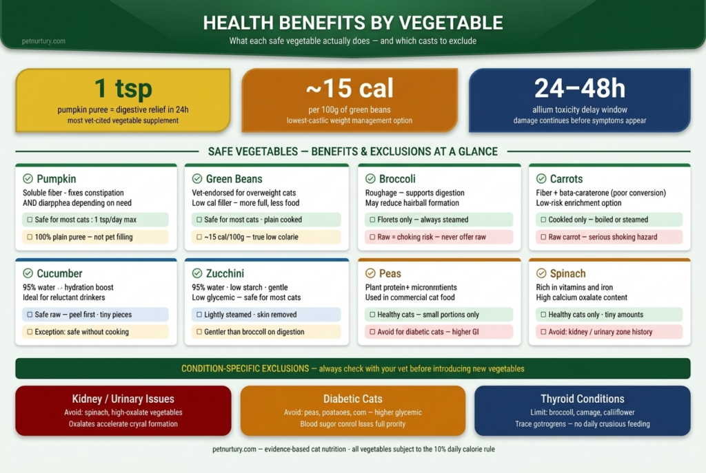 health benefits of safe vegetables for cats
with condition-specific exclusions for kidney
disease diabetes and thyroid conditions